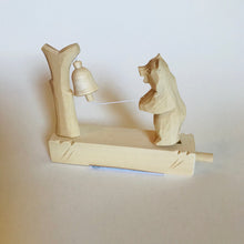 Load image into Gallery viewer, Wooden moving toy - Bear rings bell