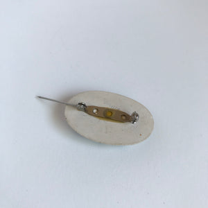Vintage ceramic brooch pin