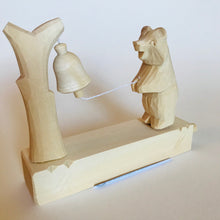 Load image into Gallery viewer, Wooden moving toy - Bear rings bell