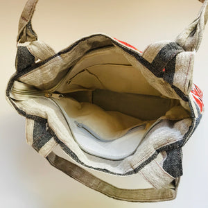 Linen bucket bag