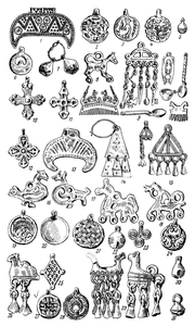 Ancient amulet necklace (various forms)
