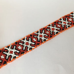 Bead woven bracelet, handmade