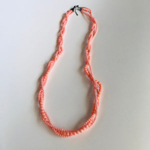 Natural coral bead necklace