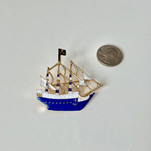 Load image into Gallery viewer, Tall ship brooch pin