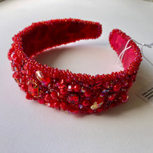 Load image into Gallery viewer, Headband - Red, modern headpiece, handmade