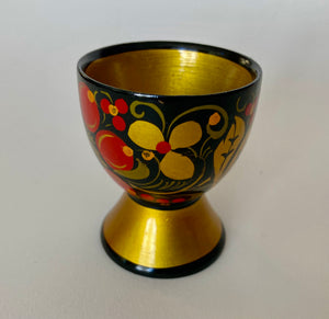 Wooden decor cup set, khokhloma painting.