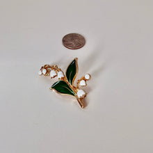 Load image into Gallery viewer, Lily of the valley brooch pin