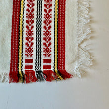 Load image into Gallery viewer, Vintage tea table-napkin set with Slavic ornaments.