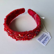 Load image into Gallery viewer, Headband - Red, modern headpiece, handmade