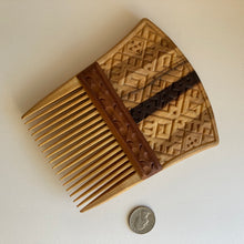 Load image into Gallery viewer, Wooden comb - four ways, handmade