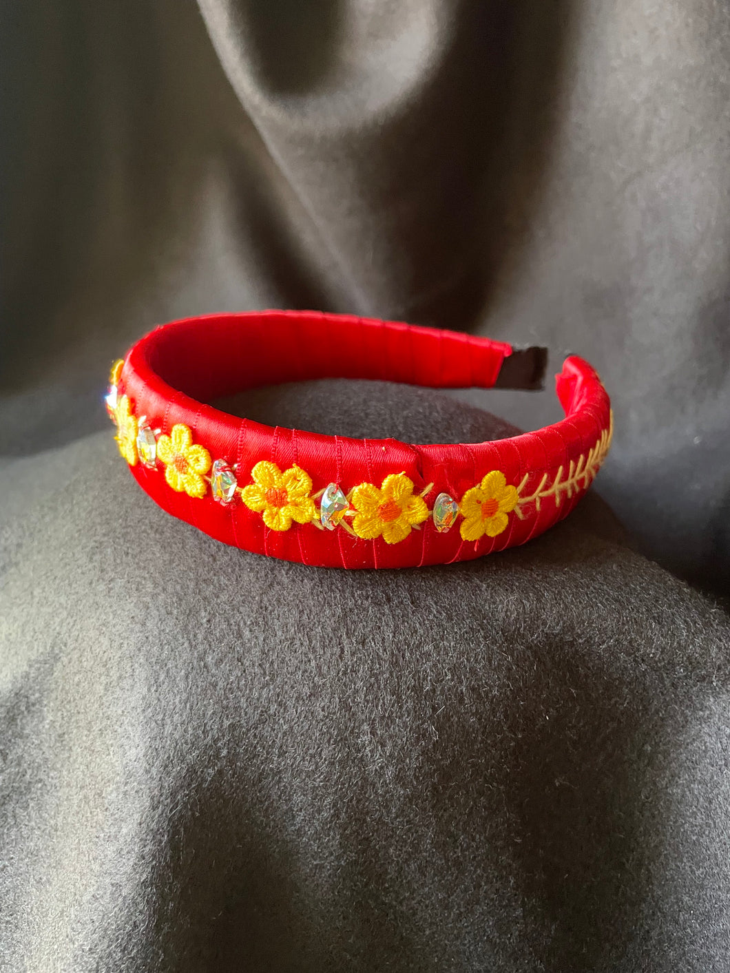 Headband Yellow Flowers - modern headpiece, handmade