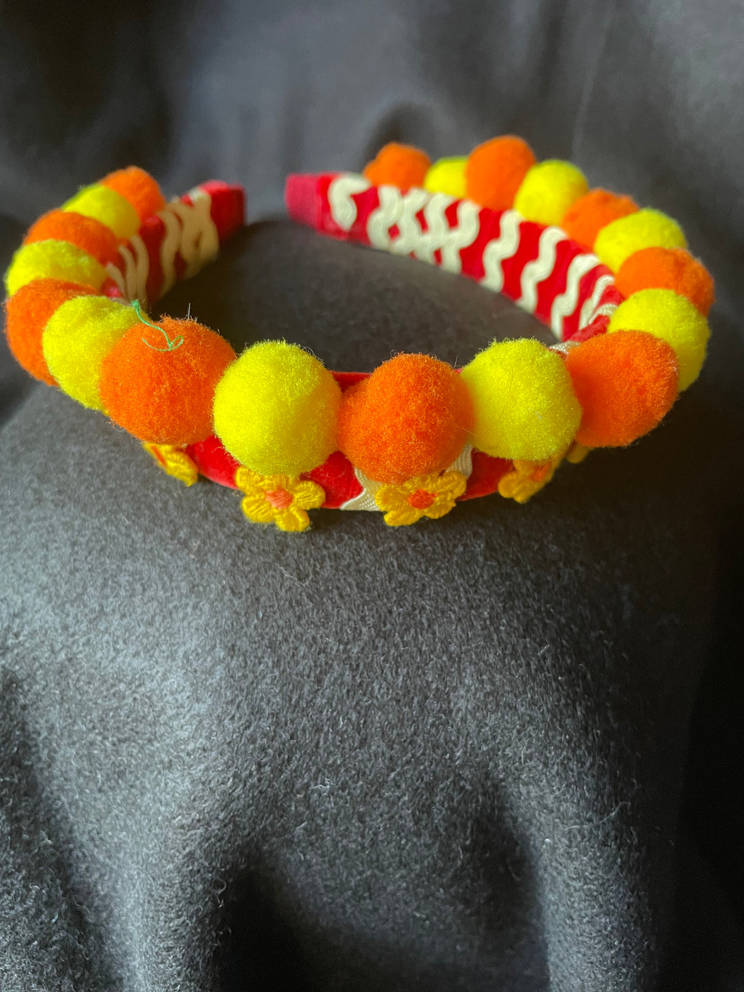 Headband Fuzzy Balls - modern headpiece, handmade