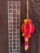 Load image into Gallery viewer, Christmas tree velvet sphere ornament set #3, handmade