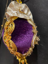 Load image into Gallery viewer, Christmas tree velvet sphere ornament set #10, handmade