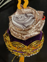 Load image into Gallery viewer, Christmas tree velvet sphere ornament set #10, handmade