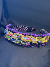 Load image into Gallery viewer, Headband - Purple, modern headpiece, handmade