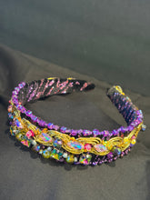 Load image into Gallery viewer, Headband - Purple, modern headpiece, handmade
