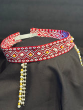 Load image into Gallery viewer, Head ribbon with perl pendants- modern headpiece, handmade
