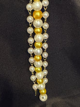 Load image into Gallery viewer, Head ribbon with perl pendants- modern headpiece, handmade
