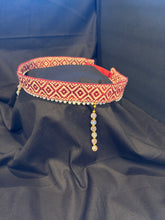 Load image into Gallery viewer, Head ribbon with Christal pendants- modern headpiece, handmade