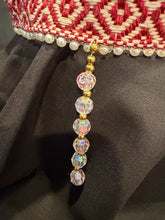 Load image into Gallery viewer, Head ribbon with Christal pendants- modern headpiece, handmade
