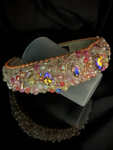 Load image into Gallery viewer, Headband - White sparkling, modern headpiece, handmade