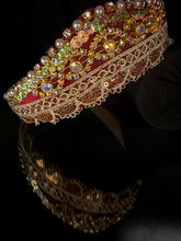 Load image into Gallery viewer, Headband - Golden tiara, modern headpiece, handmade