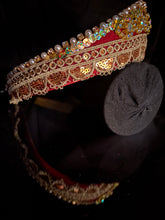 Load image into Gallery viewer, Headband - Golden tiara, modern headpiece, handmade