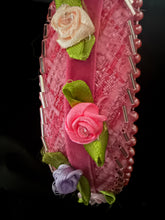 Load image into Gallery viewer, Headband - Pink with roses, modern headpiece, handmade