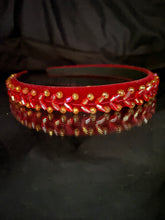 Load image into Gallery viewer, Headband - Narrow Red, modern headpiece, handmade