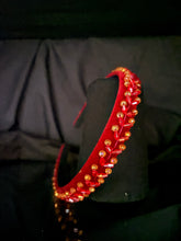 Load image into Gallery viewer, Headband - Narrow Red, modern headpiece, handmade