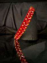 Load image into Gallery viewer, Headband - Narrow Red, modern headpiece, handmade