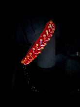 Load image into Gallery viewer, Headband - Narrow Red, modern headpiece, handmade