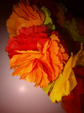 Load image into Gallery viewer, Headband - Red, Yellow and Orange flowers, modern headpiece, handmade