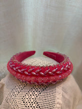 Load image into Gallery viewer, Headband - Pink with various beads, modern headpiece, handmade
