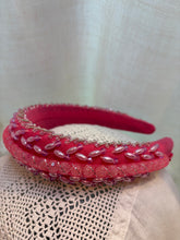 Load image into Gallery viewer, Headband - Pink with various beads, modern headpiece, handmade