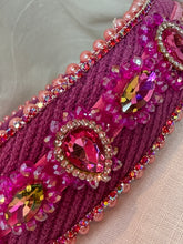 Load image into Gallery viewer, Headband - Pink with glass stones and pearls, modern headpiece, handmade