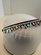Load image into Gallery viewer, Headband - Black with Christal drops, modern headpiece, handmade