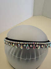 Load image into Gallery viewer, Headband - Black with Christal drops, modern headpiece, handmade