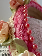 Load image into Gallery viewer, Headband - Pink with white roses, modern headpiece, handmade