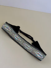 Load image into Gallery viewer, Head ribbon with white crystals - modern headpiece, handmade
