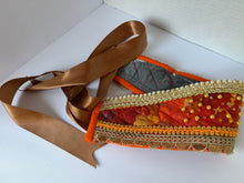 Load image into Gallery viewer, Povyazka, orange with golden beads - modern headpiece, handmade