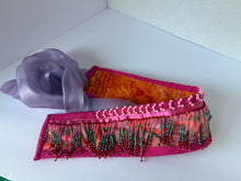 Load image into Gallery viewer, Povyazka, purple with beads - modern headpiece, handmade