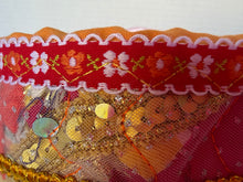 Load image into Gallery viewer, Povyazka with rose ribbon and orange pedants - modern headpiece, handmade
