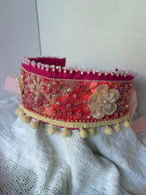 Load image into Gallery viewer, Povyazka, rose with ribbon flowers - modern headpiece, handmade