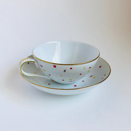 Vintage tea cup with deep saucer