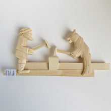 Load image into Gallery viewer, Wooden moving toy - Two blacksmiths