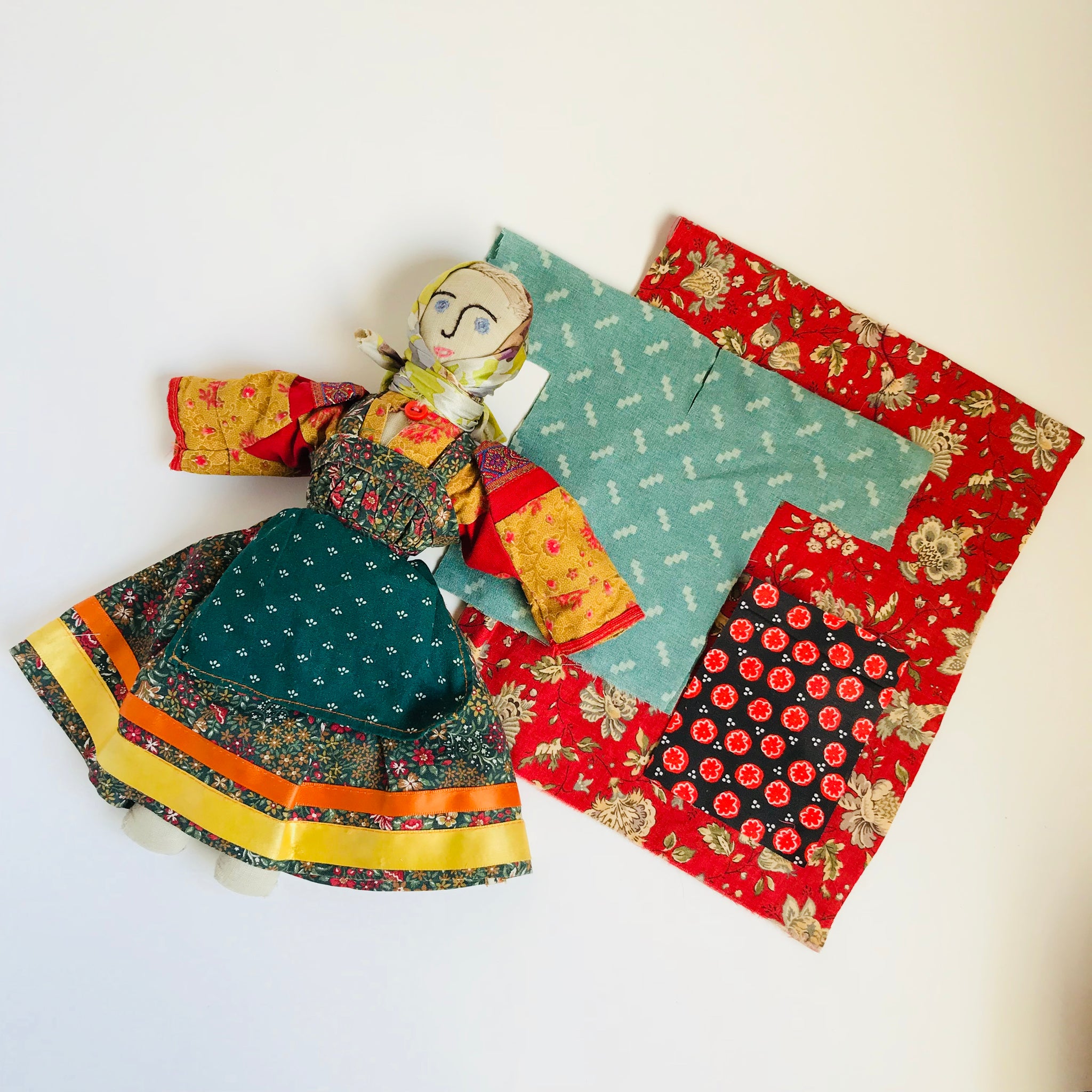 Baba (grandma) fabrics doll making kit. – Kedry gift store
