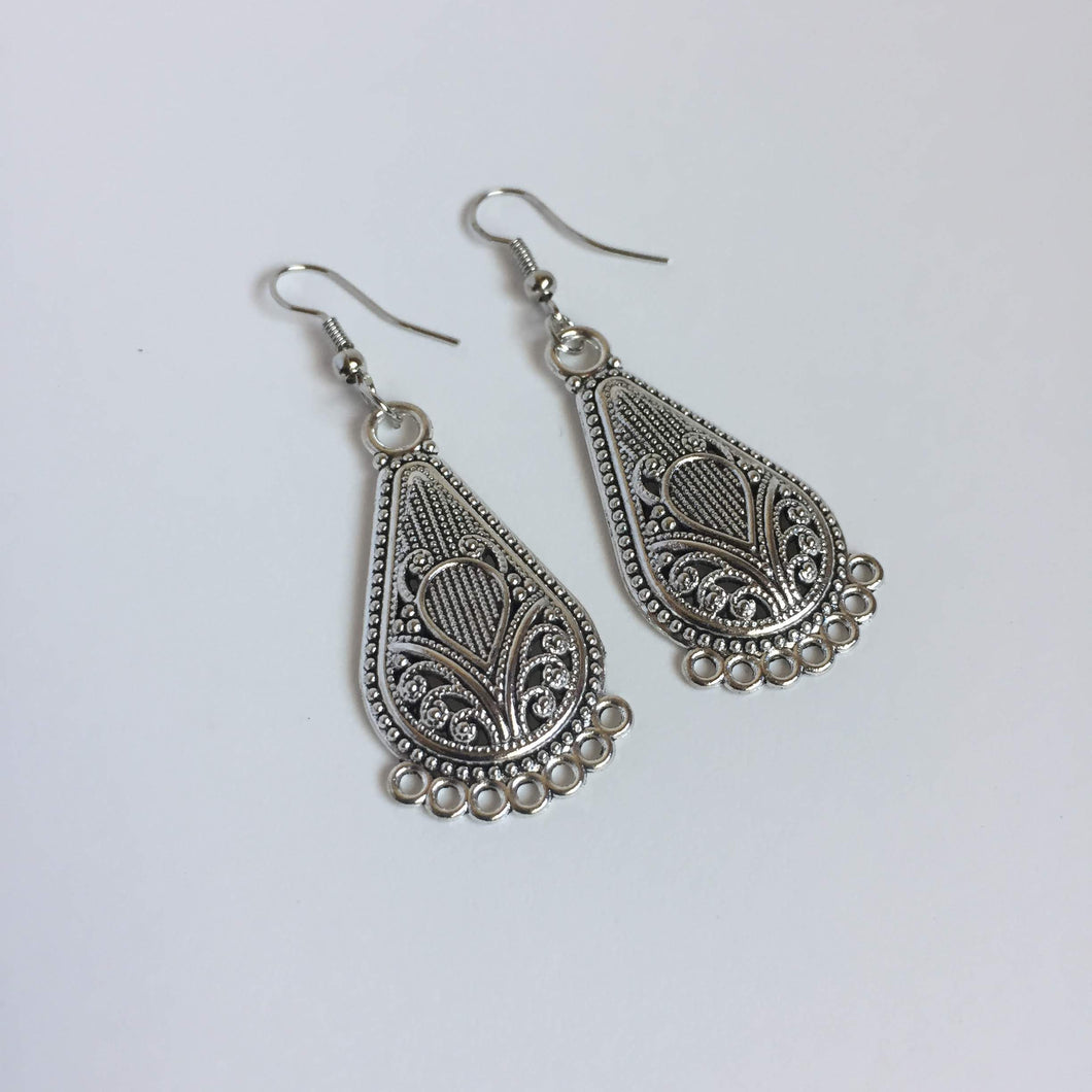 Metal filigree earrings