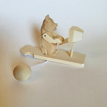 Load image into Gallery viewer, Wooden moving toy - Bear gamer